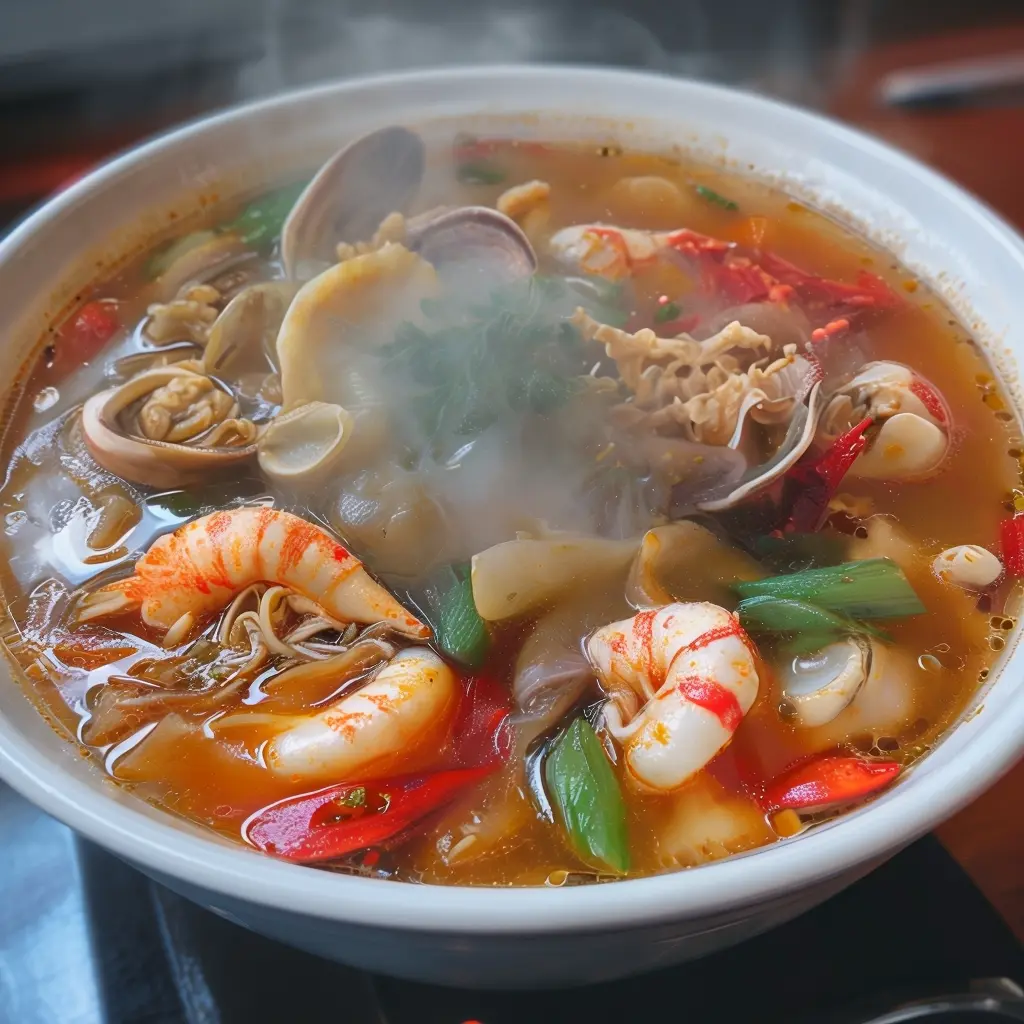 kenny's hot and sour seafood soup